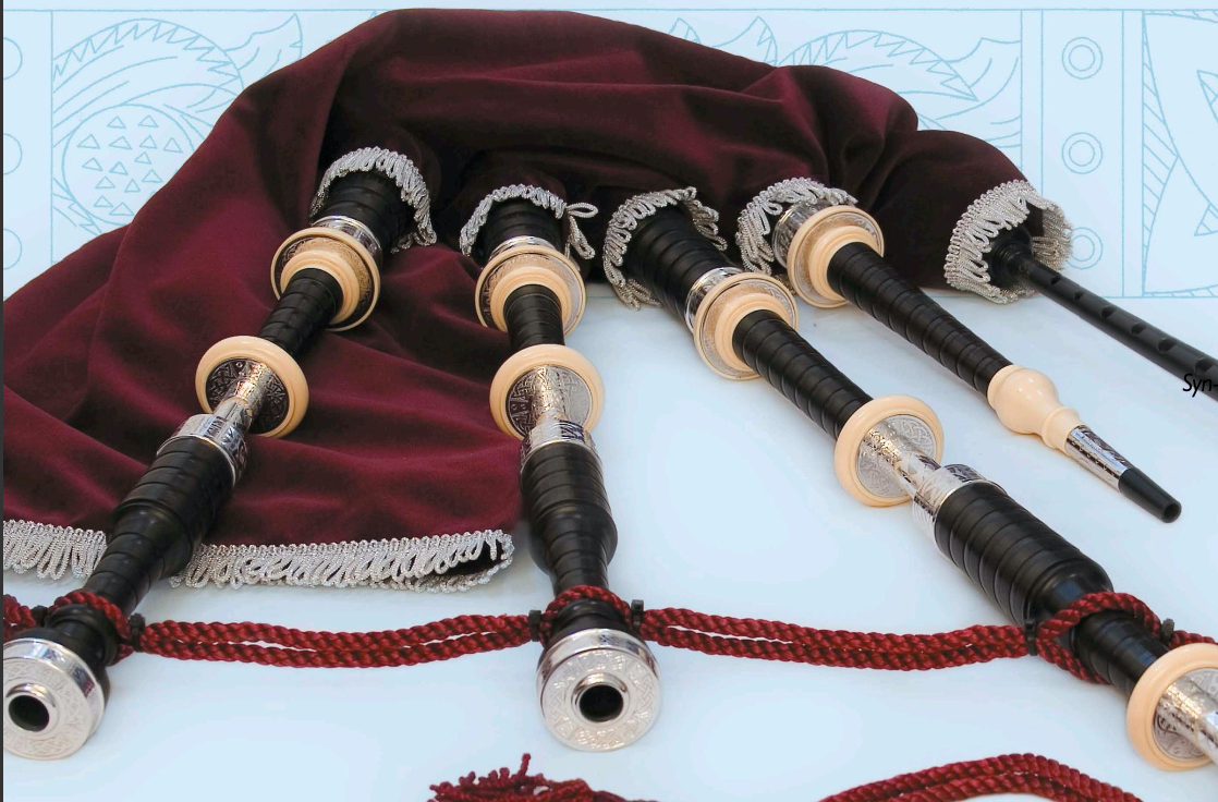 McCallum Highland Bagpipe AB4 Deluxe Engraved Slides Dunaber Music