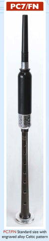McCallum PC7 Blackwood/Plastic Chanter - standard size / full nickel engraved